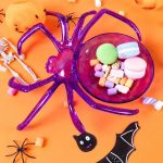Bandeja de Plastico  Golosinera Halloween: ARAÑA CRISTAL  Viene en 3 Colores: Naranja Violeta o Negra. - Imagen 2