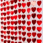 Packs de 10 Tiras de LENTEJUELAS ROJAS CORAZON   Para Armar Cortinas o Multiple Uso.