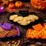 Bandeja de Plastico  Golosinera Halloween:  MURCIELAGO