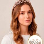 Tiara Metal PREMIUM METAL CON STRASS  ROSA GOLD.