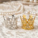 Mini Coronitas Metal con Strass Premiun ESTRELLAS  Mide 3.5x3 cm Diametro Dos Colores