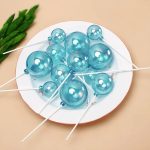 Cake Topper ESFERAS CRISTAL CELESTES  x 6. Varias Medidas. - Imagen 2