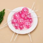 Cake Topper ESFERAS CRISTAL FUCSIA  x 6. Varias Medidas. - Imagen 2