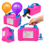 Inflador Electrico de Globos De Alta Presion con Doble Salida + Anudador de Globo